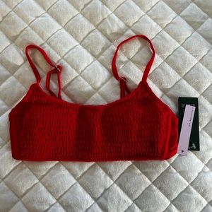 Red bikini top